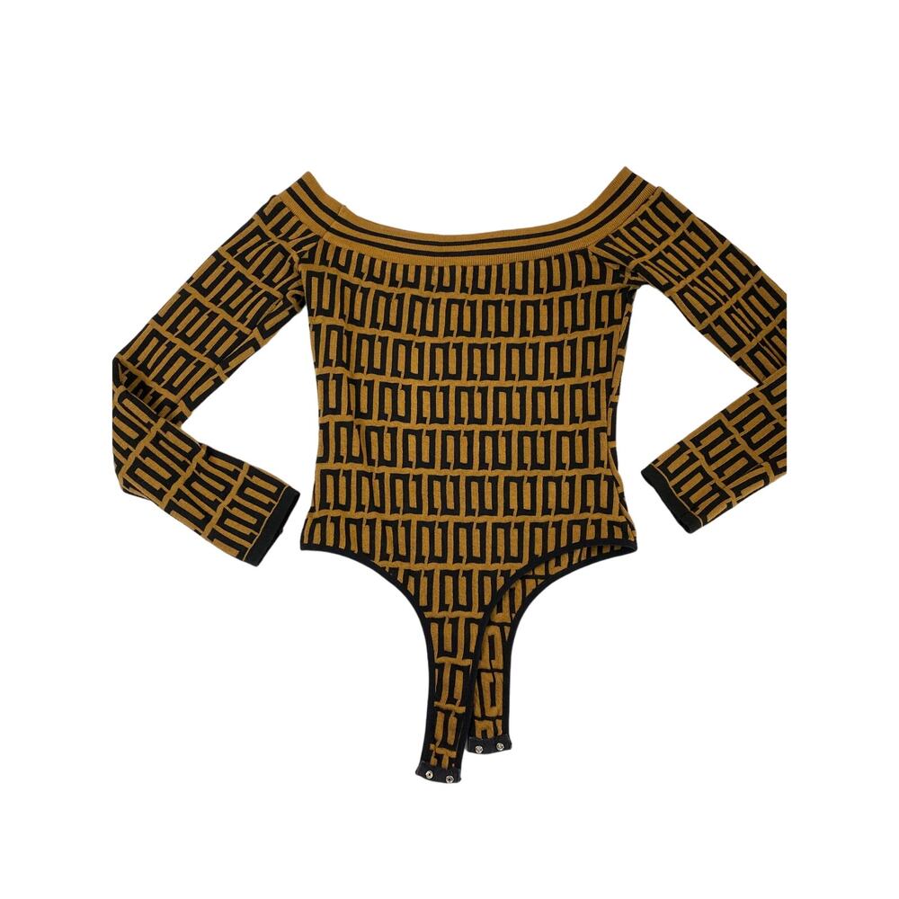 Brown and Black Body Suit
